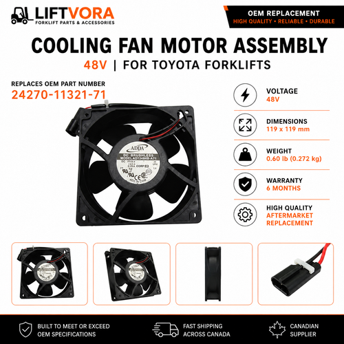 Toyota Forklift Cooling Fan Motor Assembly 48V – 24270-11321-71